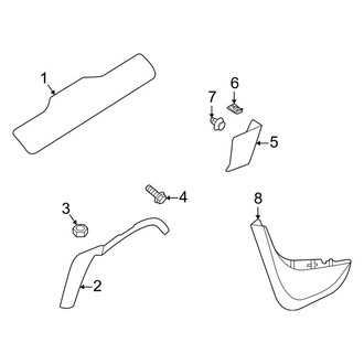 Land Rover OE - Quarter Panel - Exterior Trim (Base / S / V8 / V8 Carpathian Edition / X-Dynamic HSE / X-Dynamic S / X-Dynamic SE 2 Doors)