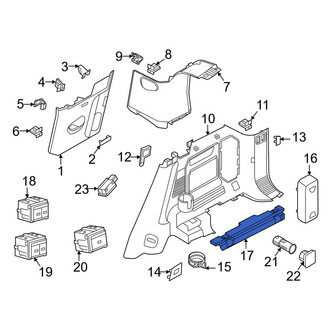 Land Rover OE - Rear Right Upper Interior Quarter Panel Trim Panel