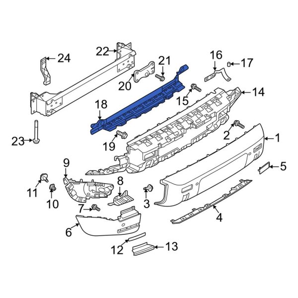 Bumper Cover Support Rail