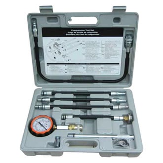 Lang Tools® TU-30A - 9-piece 0 to 300 psi Analog Petrol Compression Tester Set