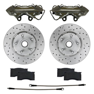 LEED Brakes® - Drilled and Slotted Front Disc Brake Conversion Kit