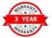 Backed by a 3-year limited warranty