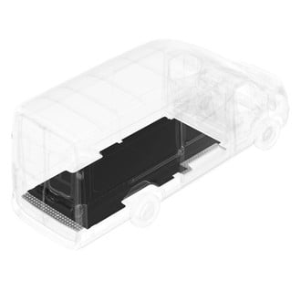 Legend Fleet® - Evolve Black Rubber Cargo Area Liner with Door Sill Protector