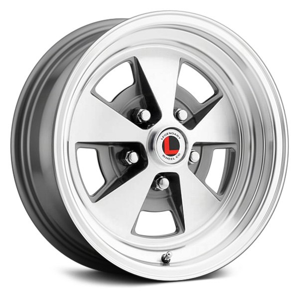 LEGENDARY WHEELS® - FLAT 5 Charcoal with Machined Face