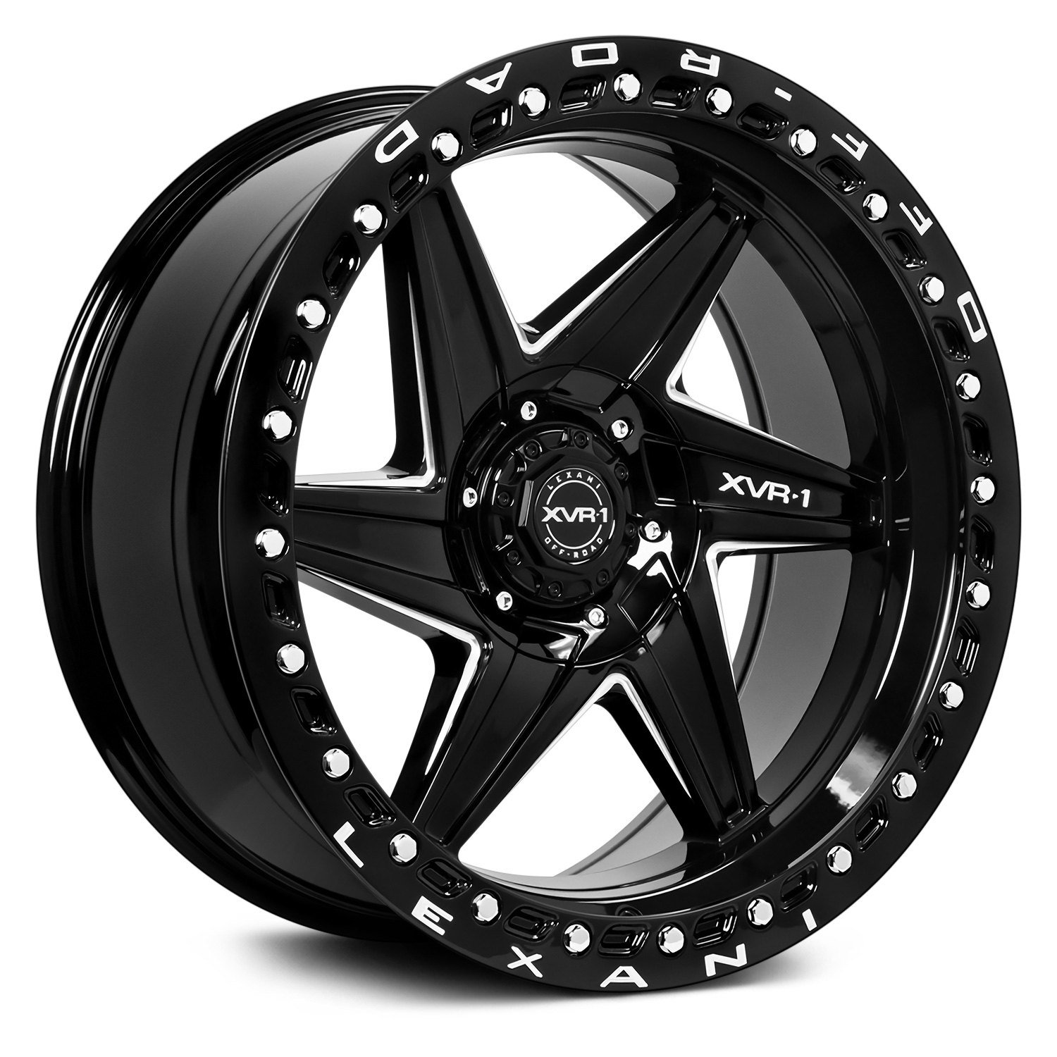 LEXANI OFF-ROAD® KARMA-6 Wheels - Black with CNC Machined Grooves Rims