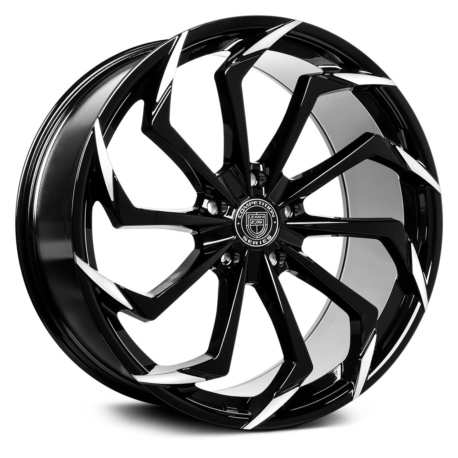 LEXANI® STATIC Wheels - Gloss Black with Machined Tips Rims