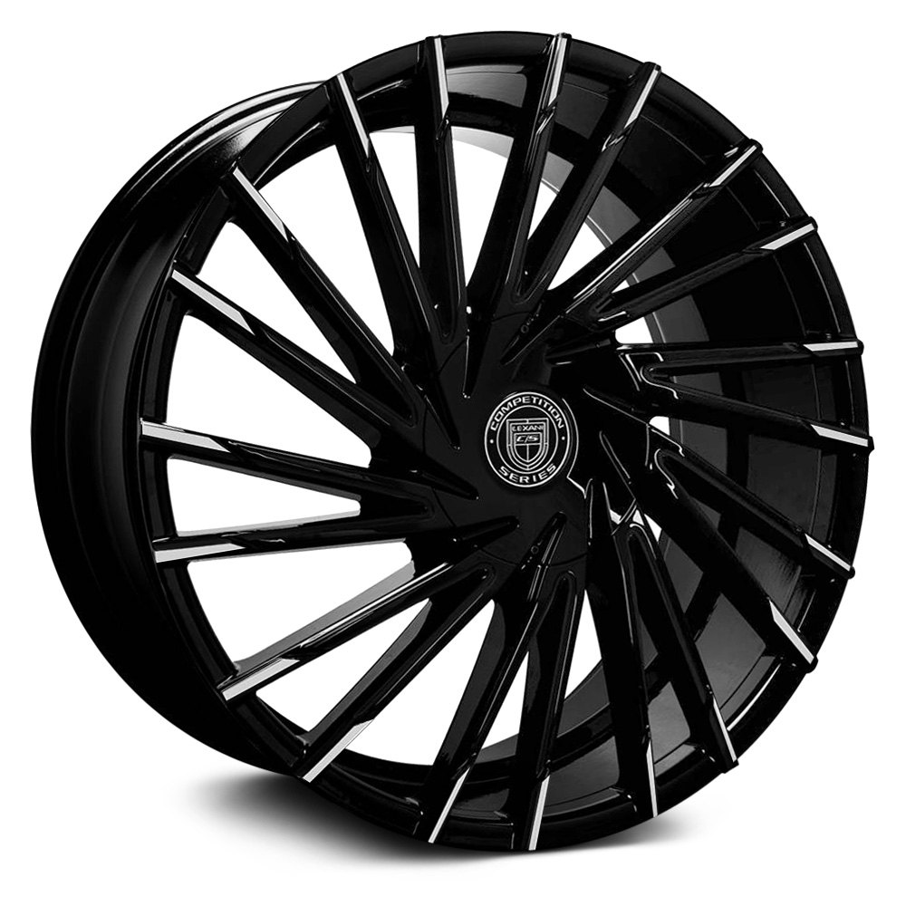 Lexani® Wraith With Covered Lugs Wheels Gloss Black With Machined