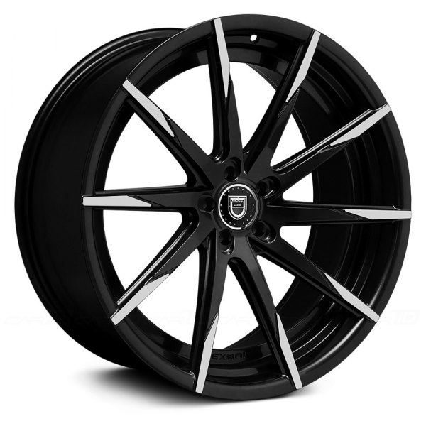 LEXANI® - CSS-15 1PC Gloss Black with Machined Tips and Exposed Lugs and Covered Lugs