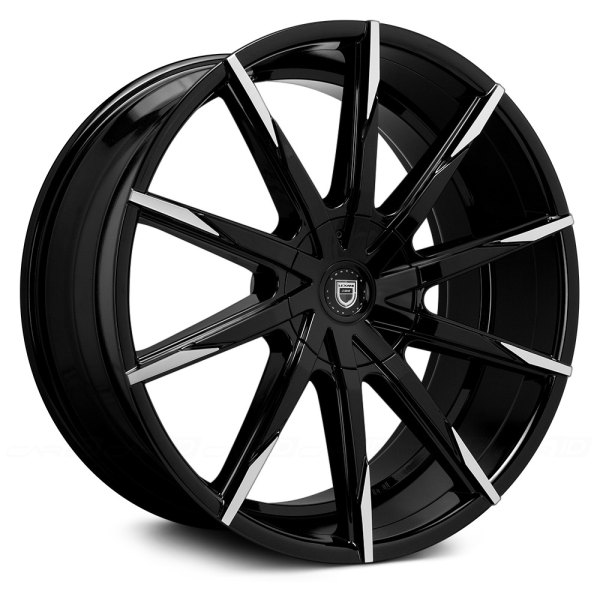 LEXANI® - CSS-15 1PC Gloss Black with Machined Tips and Covered Lugs
