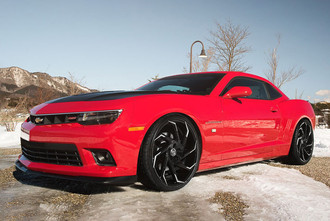 Cyclone Black Machined on Chevrolet