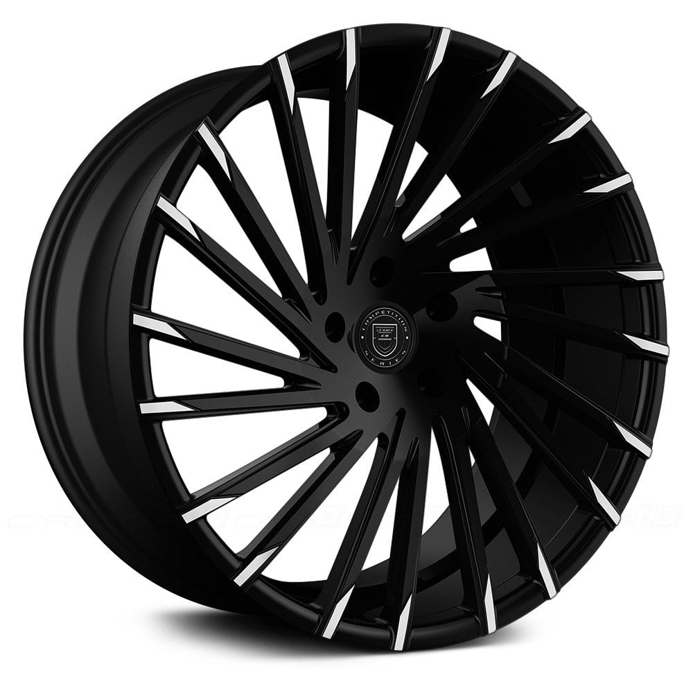 LEXANI® WRAITH WITH EXPOSED LUGS Wheels - Gloss Black with Machined ...