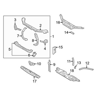 Lexus OE - Cooling - Radiator Support