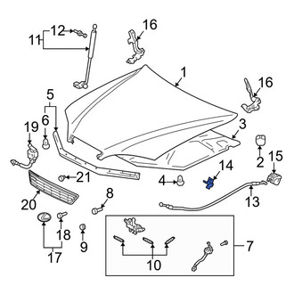Lexus OE - Hood Release Cable Clamp