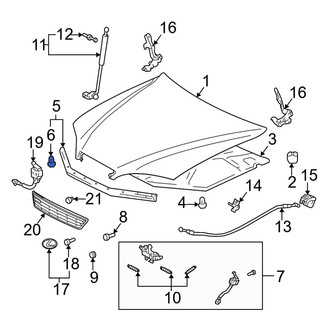 Lexus OE - Hood Seal Clip