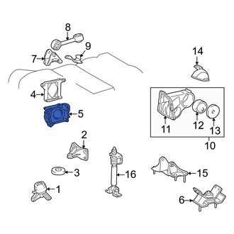 Lexus OE - Lower Engine Mount Bracket