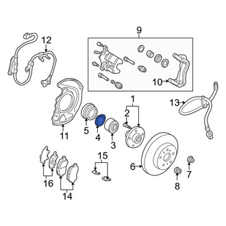 Lexus OE - Front Wheel Bearing Snap Ring
