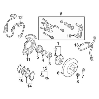 Lexus OE - Front Suspension - Brake Components