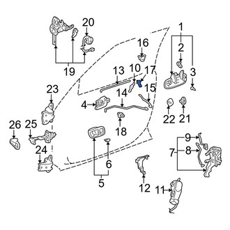 Lexus OE - Left Door Lock Rod Clip