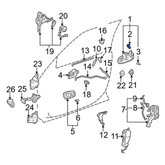 Lexus OE - Left Door Lock Rod Clip