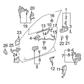Lexus OE - Front Door - Lock & Hardware