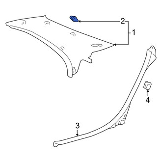 Lexus OE - Upper Quarter Panel Trim Panel Clip