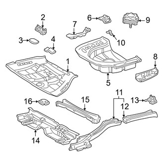 Lexus OE - Rear Body & Floor - Floor & Rails