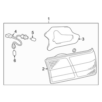 Lexus OE - Rear Lamps - Combination Lamps (On Trunk Lid)