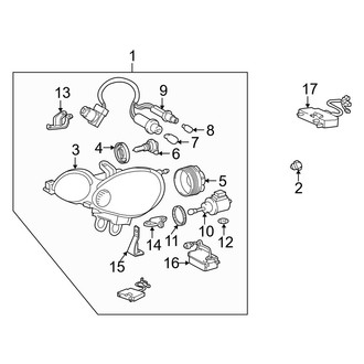 Lexus OE - Front Lamps - Headlamp Components (With High Intensity Discharge Lamps)