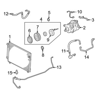 Lexus OE - Air Conditioner & Heater - Condenser, Compressor & Lines