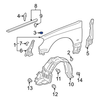 Lexus OE - Front Fender Seal
