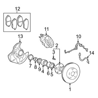 Lexus OE - Front Suspension - Brake Components
