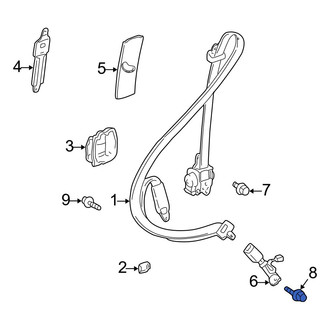 Lexus OE - Rear Upper Outer Seat Belt Lap and Shoulder Belt Bolt