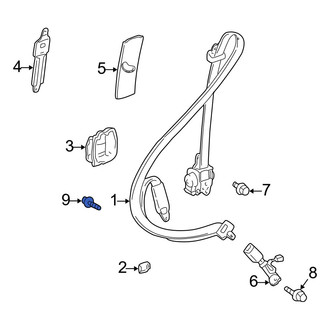 Lexus OE - Front Seat Belt Lap and Shoulder Belt Bolt