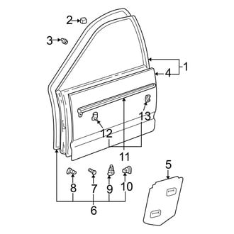 Lexus OE - Front Door - Door & Components