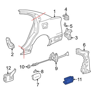 Lexus OE - Rear Right Quarter Panel Vent