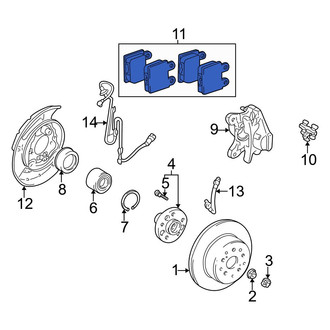 Lexus OE - Rear Disc Brake Pad Set