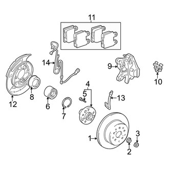 Lexus OE - Rear Suspension - Brake Components