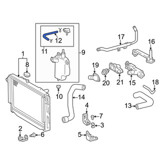 Lexus OE - Engine Coolant Reservoir Hose