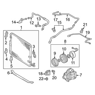 Lexus OE - Air Conditioner & Heater - Condenser, Compressor & Lines