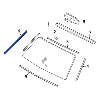 Lexus OE - Front Left Windshield Molding