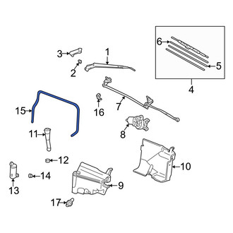 Lexus OE - Front Windshield Washer Hose
