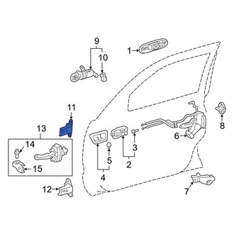 Lexus OE - Front Right Upper Door Hinge