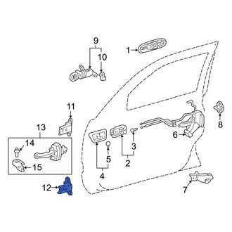Lexus OE - Front Left Upper Door Hinge