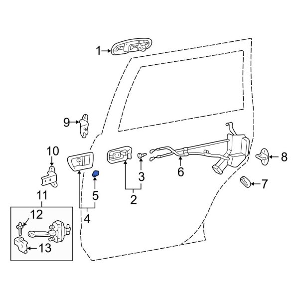 Door Interior Trim Panel Cap