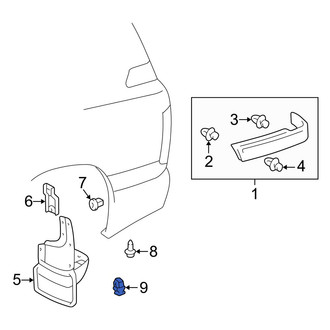 Lexus OE - Front Mud Flap Clip