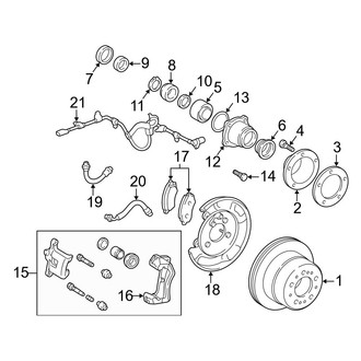 Lexus OE - Rear Suspension - Brake Components