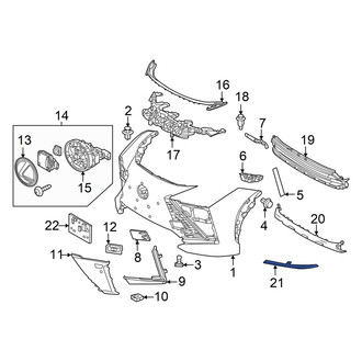 Lexus OE - Front Left Lower Bumper Trim
