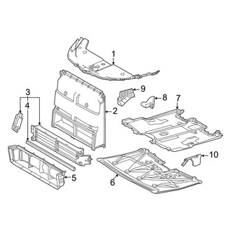 Lexus OE - Radiator Support - Splash Shields