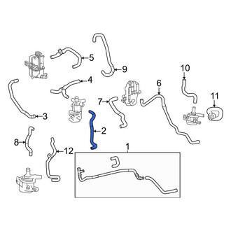 Lexus OE - Front Drive Motor Inverter Coolant Line