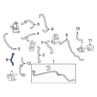 Lexus OE - Front Drive Motor Inverter Radiator Hose